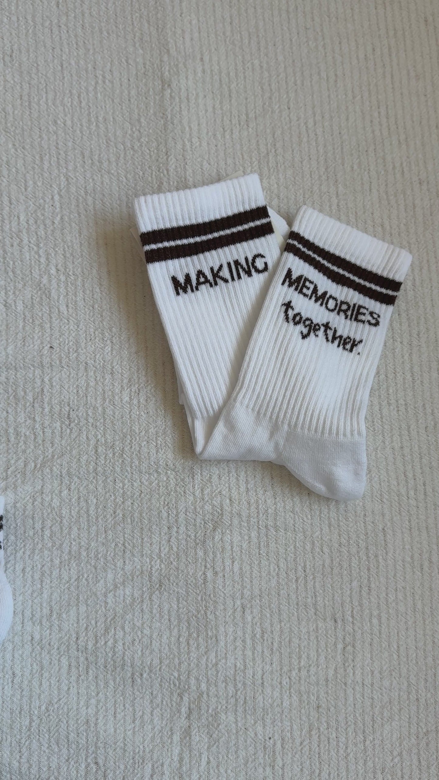 "Making memories together" Socken für Moms/Dads